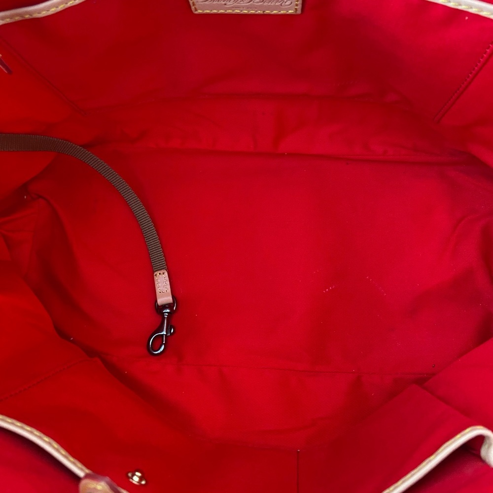 Dooney & Bourke Orange Chevron Tote & Zipper Pouch - Picture 6 of 7